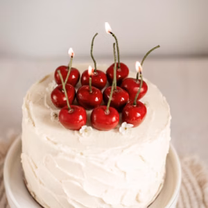 Hand-Poured Cherry Dessert Candle